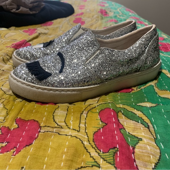 Chiara Ferragni Flirting Glitter Slip-On Sneakers - Picture 6 of 13